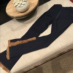 Seraph Vintage Y2K Fur Bell Botton Jeans Size Small
